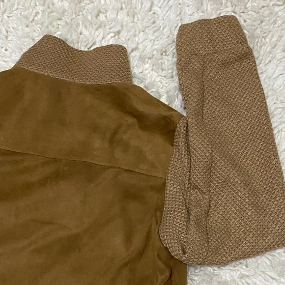 209 wst Brown Women's  zipper and button up bomber jacket VGUC business casual - Picture 12 of 16